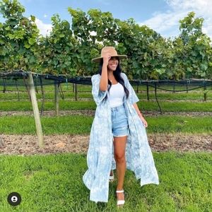 Chloe Tie Dye Maxi Kimono